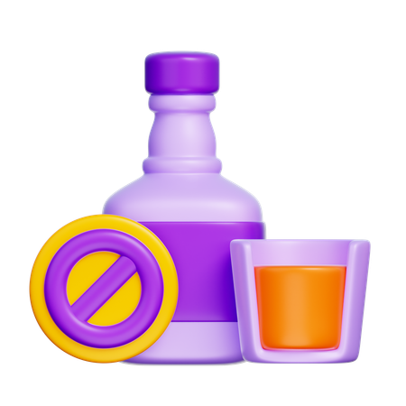 No Alcohol  3D Icon