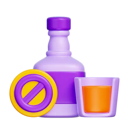 No Alcohol  3D Icon