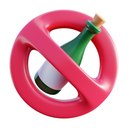 No Alcohol  3D Icon