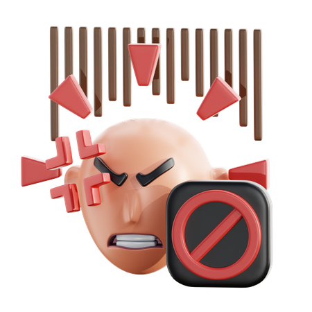 No Angry  3D Icon