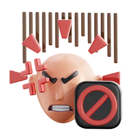 No Angry  3D Icon