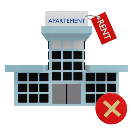 No Apartment For Rent  3D Icon