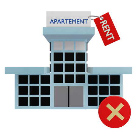 No Apartment For Rent  3D Icon