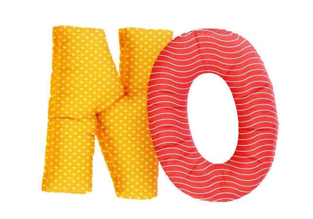 No Balloon Text 3D Icon