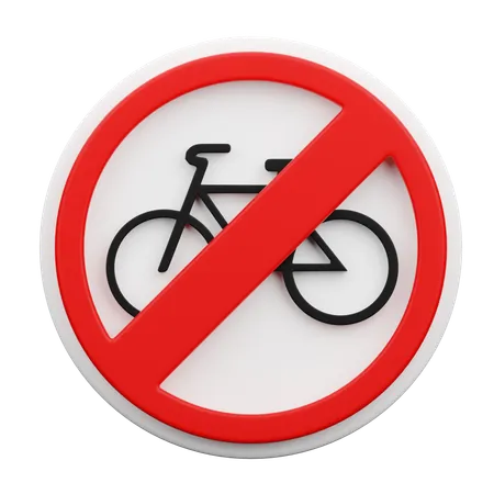 No Bicycle Allowed  3D Icon