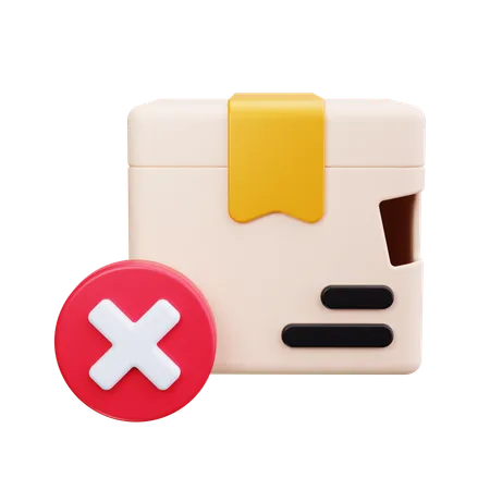 No Box  3D Icon