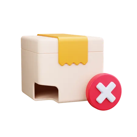 No Box  3D Icon