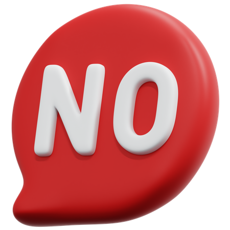 No Bubble  3D Icon