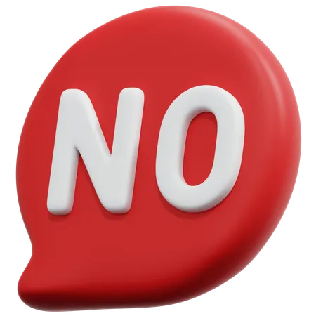 No Bubble  3D Icon