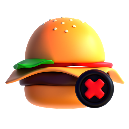 No Burger  3D Icon