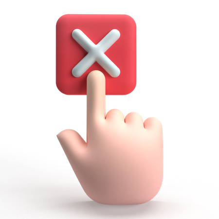No Button  3D Icon