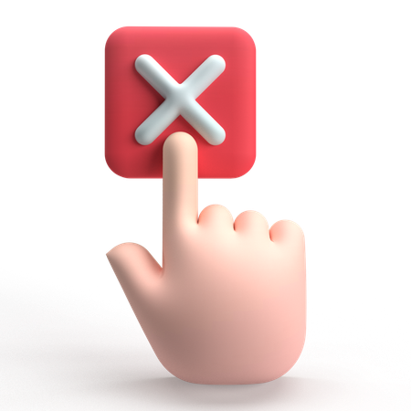 No Button  3D Icon