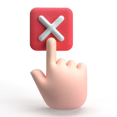 No Button  3D Icon