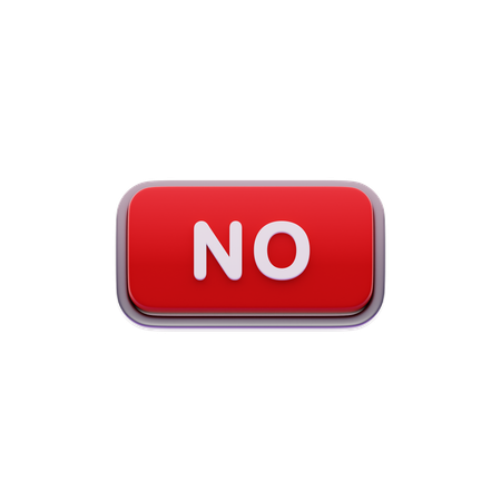 No button  3D Icon