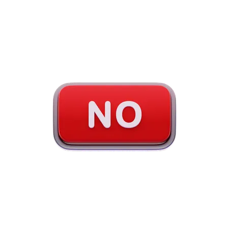 No button  3D Icon