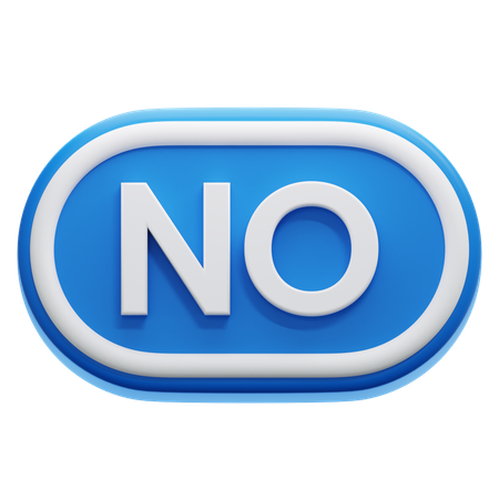 No Button  3D Icon