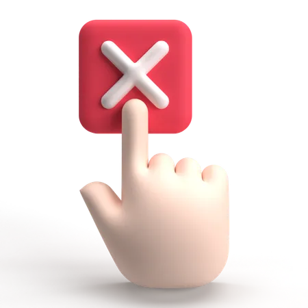 No Button  3D Icon