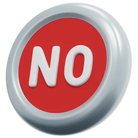No Button  3D Icon
