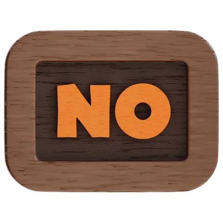No Button  3D Icon