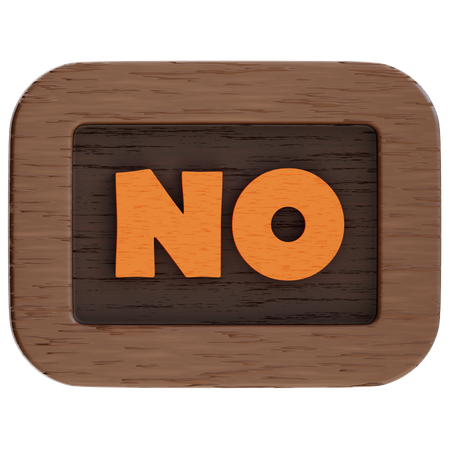 No Button  3D Icon