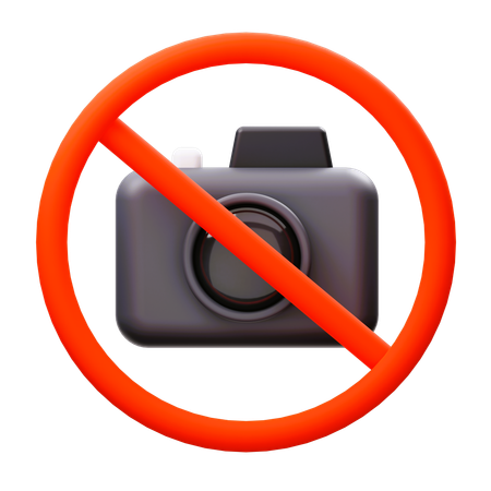 No Camera  3D Icon