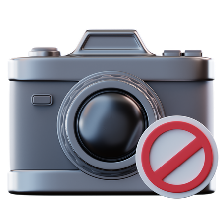 No Camera  3D Icon