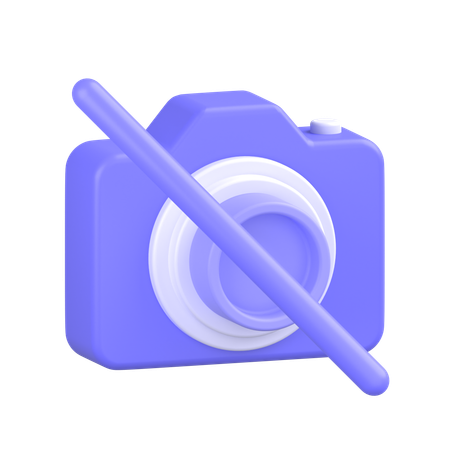 No Camera  3D Icon