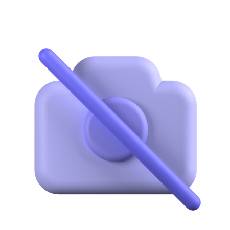 No Camera  3D Icon