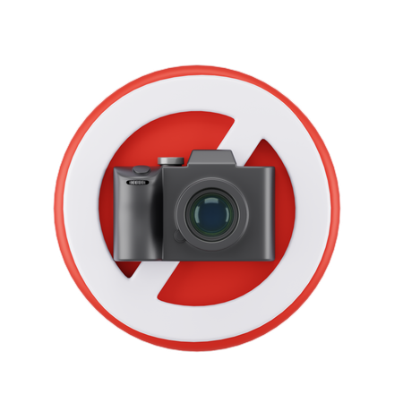 No Cameras Sign  3D Icon