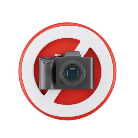 No Cameras Sign  3D Icon