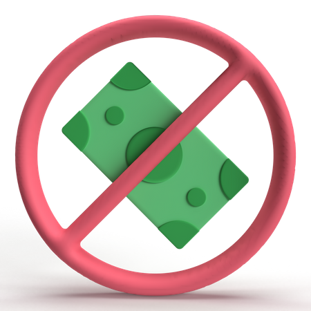 No Cash  3D Icon