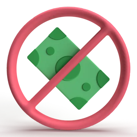 No Cash  3D Icon