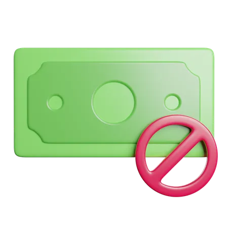 No Cash  3D Icon