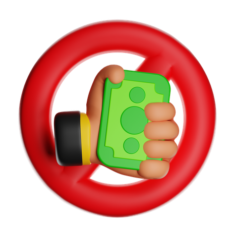 No Cash  3D Icon
