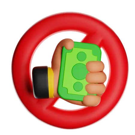 No Cash  3D Icon