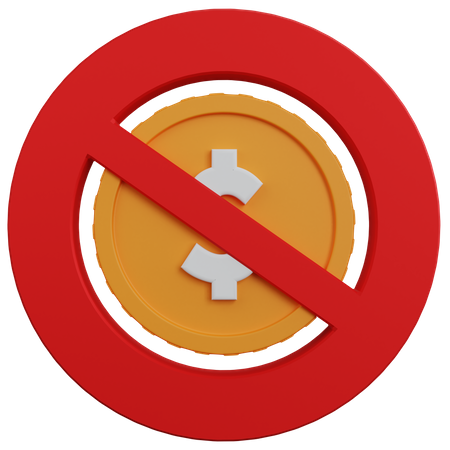 No Cash  3D Icon
