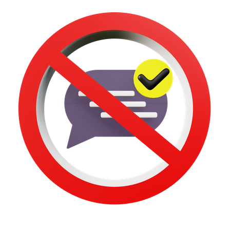 No Chat  3D Icon