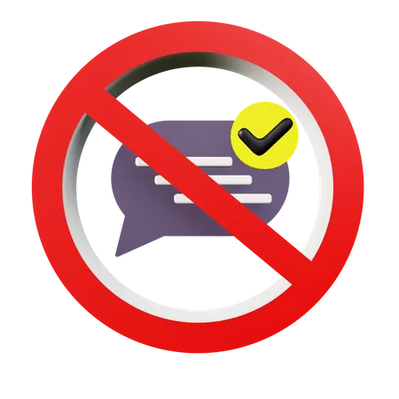 No Chat  3D Icon