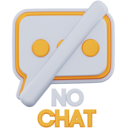 No Chat  3D Icon