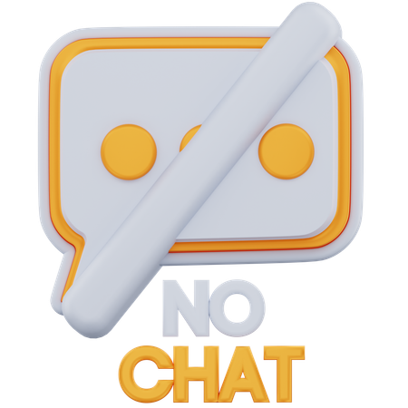 No Chat  3D Icon