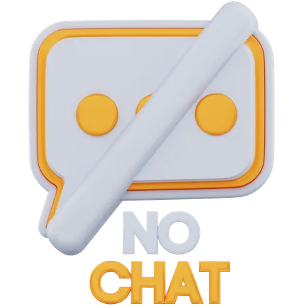 No Chat  3D Icon