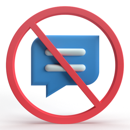 No Chatting  3D Icon