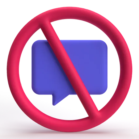 No Chatting  3D Icon