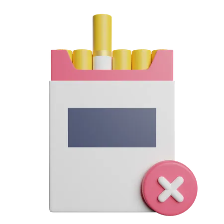 No Cigarettes Tobacco 3D Icon