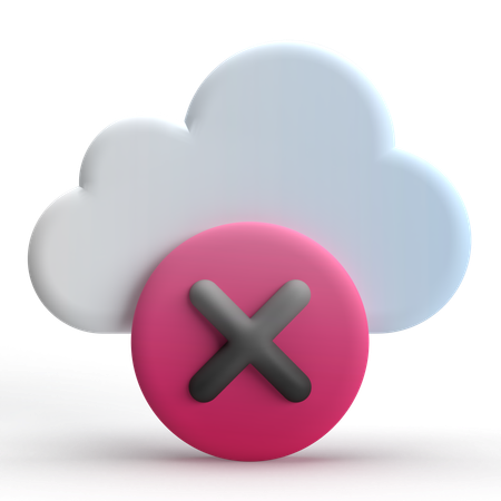 No Cloud  3D Icon