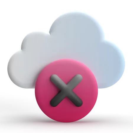 No Cloud  3D Icon