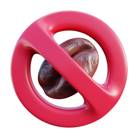 No Coffee Sign  3D Icon