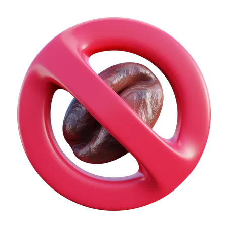 No Coffee Sign  3D Icon