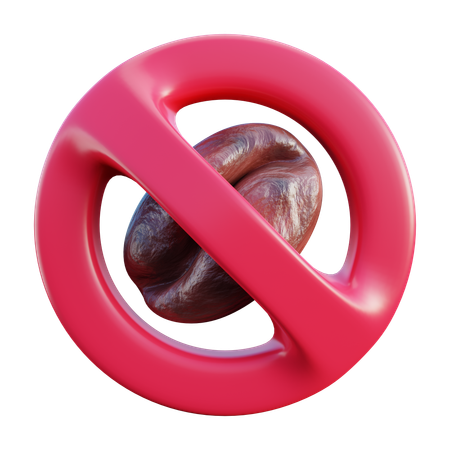 No Coffee Sign  3D Icon