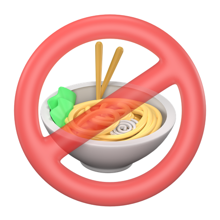 No comer  3D Icon